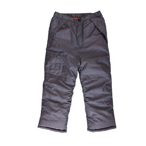 LONDON FOG Kids Snow Pants Unisex Size L/7 Gray and Orange Snow Pants